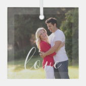 Paar foto glas ornament (Voorkant)