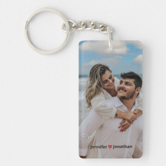 Paar Foto Glitter Zilveren Hart Marine Blauwe Name Sleutelhanger