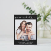 Paar Foto Gold Save the Date Notice (Staand voorkant)