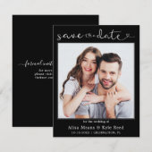 Paar Foto Gold Save the Date Notice (Voorkant / Achterkant)
