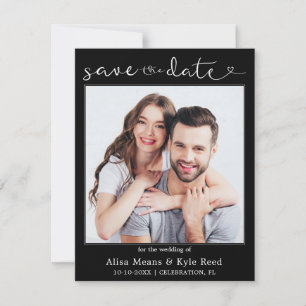Paar Foto Gold Save the Date Notice