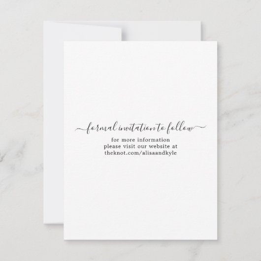 Paar Foto Gold Save the Date Notice (Achterkant)