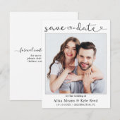 Paar Foto Gold Save the Date Notice (Voorkant / Achterkant)