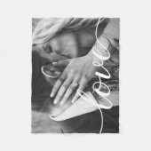 Paar Foto handlettering Liefde Gepersonaliseerd Fleece Deken (Voorkant)