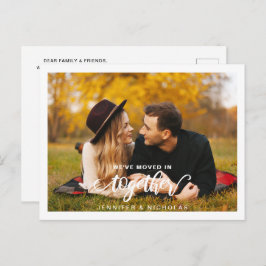 Paar Foto House Moving Announement Briefkaart