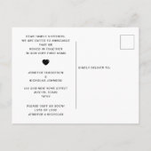 Paar Foto House Moving Announement Briefkaart (Achterkant)