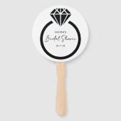 Paar Foto Modern Vrijgezellenfeest Handwaaier (Achterkant)