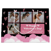 Paar foto | Moderne Valentijnsdag zwart Groot Cadeauzakje (Voorkant)