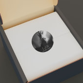 Paar Foto & Monogram Bruiloft Ronde Sticker