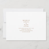 Paar Foto Monogram Goud & Wit Save the Date Kaart (Achterkant)