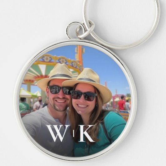 paar foto monogram sleutelhanger (Voorkant)