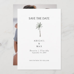 Paar Foto Palm Tree Sla de datum op Save The Date