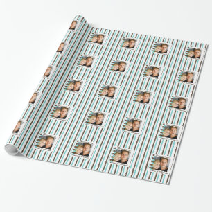 Paar foto personaliseren bruiloft cadeaupapier