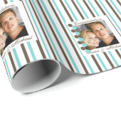 Paar foto personaliseren bruiloft cadeaupapier (Rol Hoek)