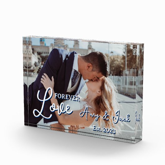 Paar Foto Romantisch w / Namen (Rechts)