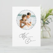 *~* Paar FOTO RSVP + QR AR6 DIAMOND Huwelijk in Kaart (Staand voorkant)