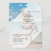 *~* Paar FOTO RSVP QR AR6 DIY Weddenschap Kaart (Voorkant / Achterkant)