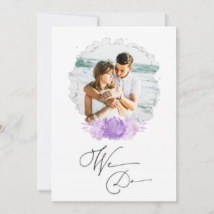 *~* Paar FOTO RSVP + QR AR6 Floral Wedding Inv Kaart