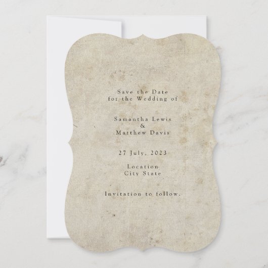  paar foto sparen de datum bruiloft kaart (Achterkant)