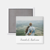 Paar foto trouwdatum magneet (Voorkant / Achterkant)