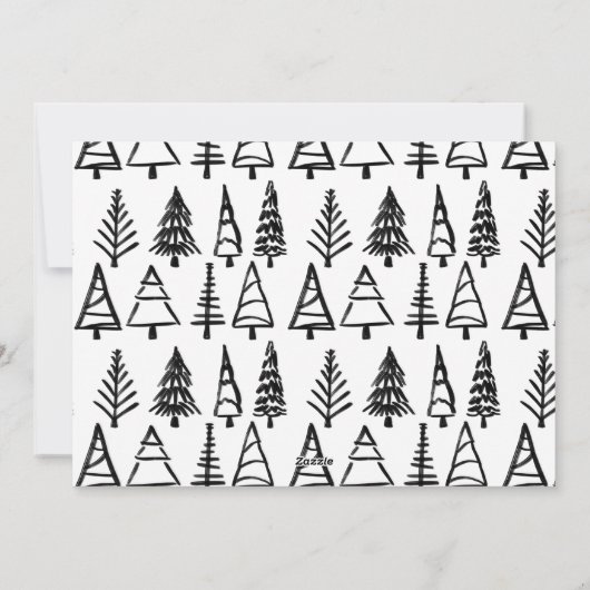 Paar foto van gehuwd en helder script feestdagenkaart (Achterkant)