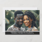 Paar foto verloving opslaan van de datum DIY Kaart (Voorkant)