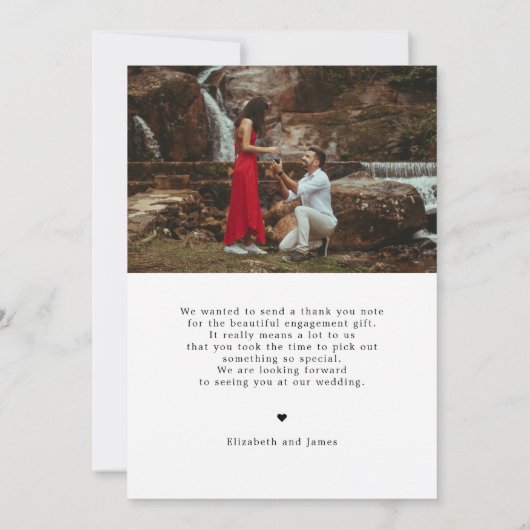 Paar Foto Verlovingsfeest Dank je kaart (Achterkant)