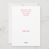 Paar Foto Vrolijke Kerstmis met Custom Terug Tekst Feestdagenkaart (Achterkant)