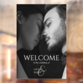 Paar Foto Welkom Venster Cling Bruiloft teken Raamsticker (Vel 2)