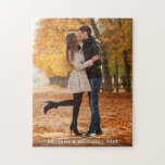 Paar foto's en jaar legpuzzel<br><div class="desc">Paar Foto Names Jaar Jigzaag Puzzle</div>