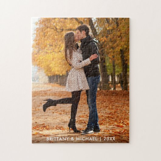 Paar foto's en jaar legpuzzel (Verticaal)