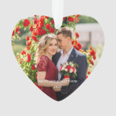 Paar foto's en jaarhart ornament (voorkant)