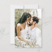 Paar foto's en namen bruiloft blanco bedankt (Voorkant)