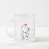 Paar Frosted Glass Mok - Liefde (Links)