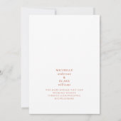 Paar Gedempte B/W Foto Terracotta Save the Date (Achterkant)