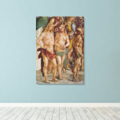 Paar gekroond door een engel, detail canvas afdruk (Insitu (Houten vloer))