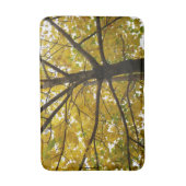 Paar Gele Esdoornbomen Herfst Natuur Badmat (Voorkant Verticaal)