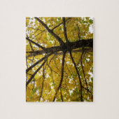 Paar Gele Esdoornbomen Herfst Natuur Legpuzzel (Verticaal)