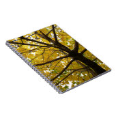 Paar Gele Esdoornbomen Herfst Natuur Notitieboek (Rechterzijde)