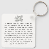 Paar gelofte handschrift modern script foto chic sleutelhanger (Achterkant)