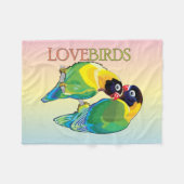 paar gemaskerde vogels fleece deken (Voorkant (Horizontaal))