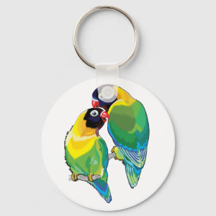 paar gemaskerde vogels sleutelhanger