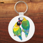 paar gemaskerde vogels sleutelhanger (Voorkant)
