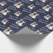 Paar Gepersonaliseerde Kerstmis Cadeaupapier (Hoek)