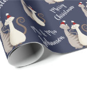 Paar Gepersonaliseerde Kerstmis Cadeaupapier (Rol Hoek)