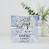 Paar geverfd met paraplu-winterweddenschap kaart (Staand voorkant)