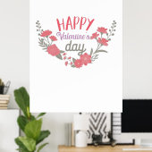 Paar Gift Happy Valentijnsdag Poster (Thuiskantoor)
