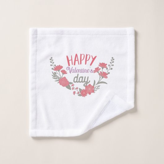 Paar Gift Happy Valentijnsdag Washandje (Wasdoekje)