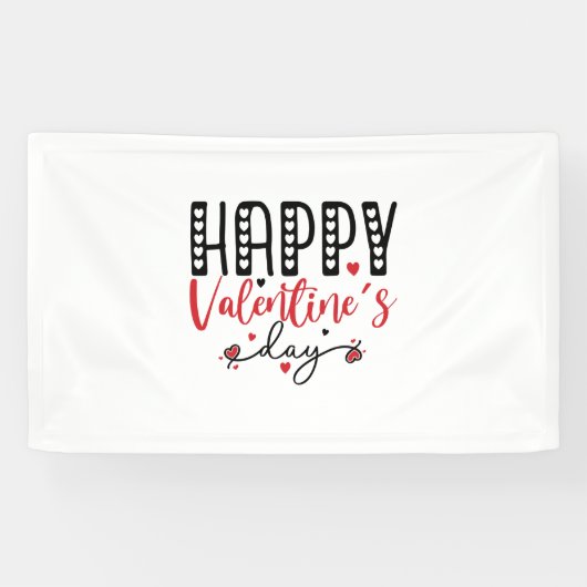 Paar Gift Happy Valentine Dag Spandoek (Horizontaal)