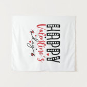Paar Gift Happy Valentine Dag Wandkleed (Voorkant (horizontaal))